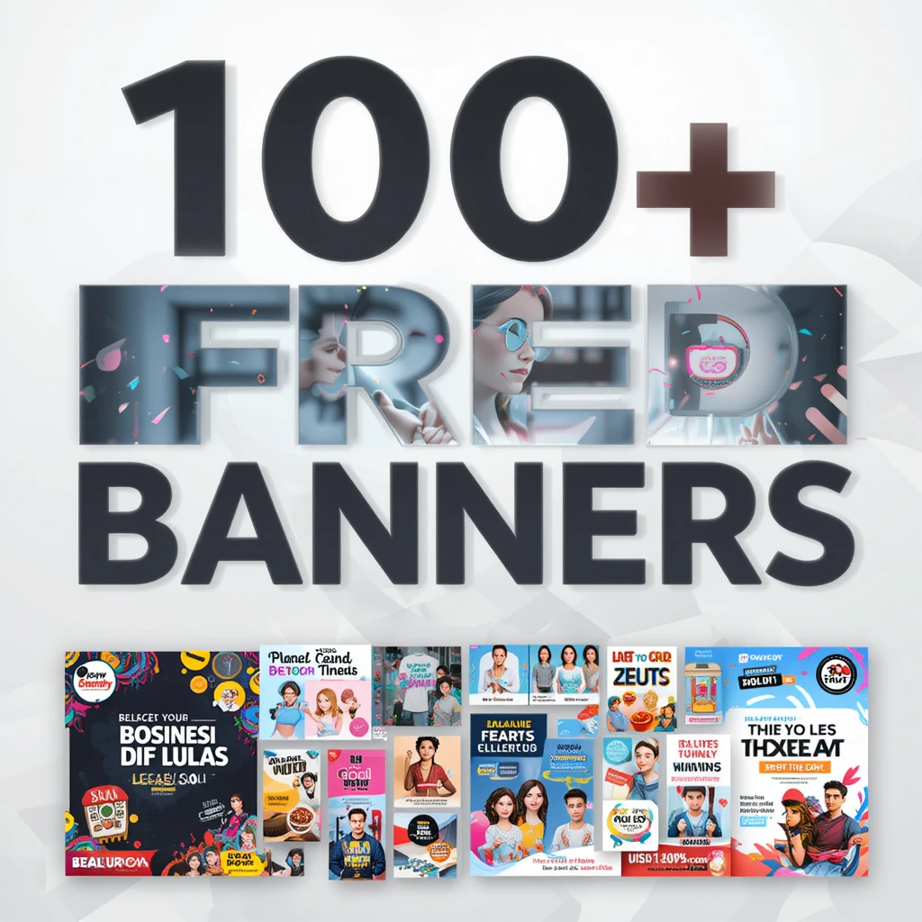 100+ Multipurpose PSD Banners Bundle Free